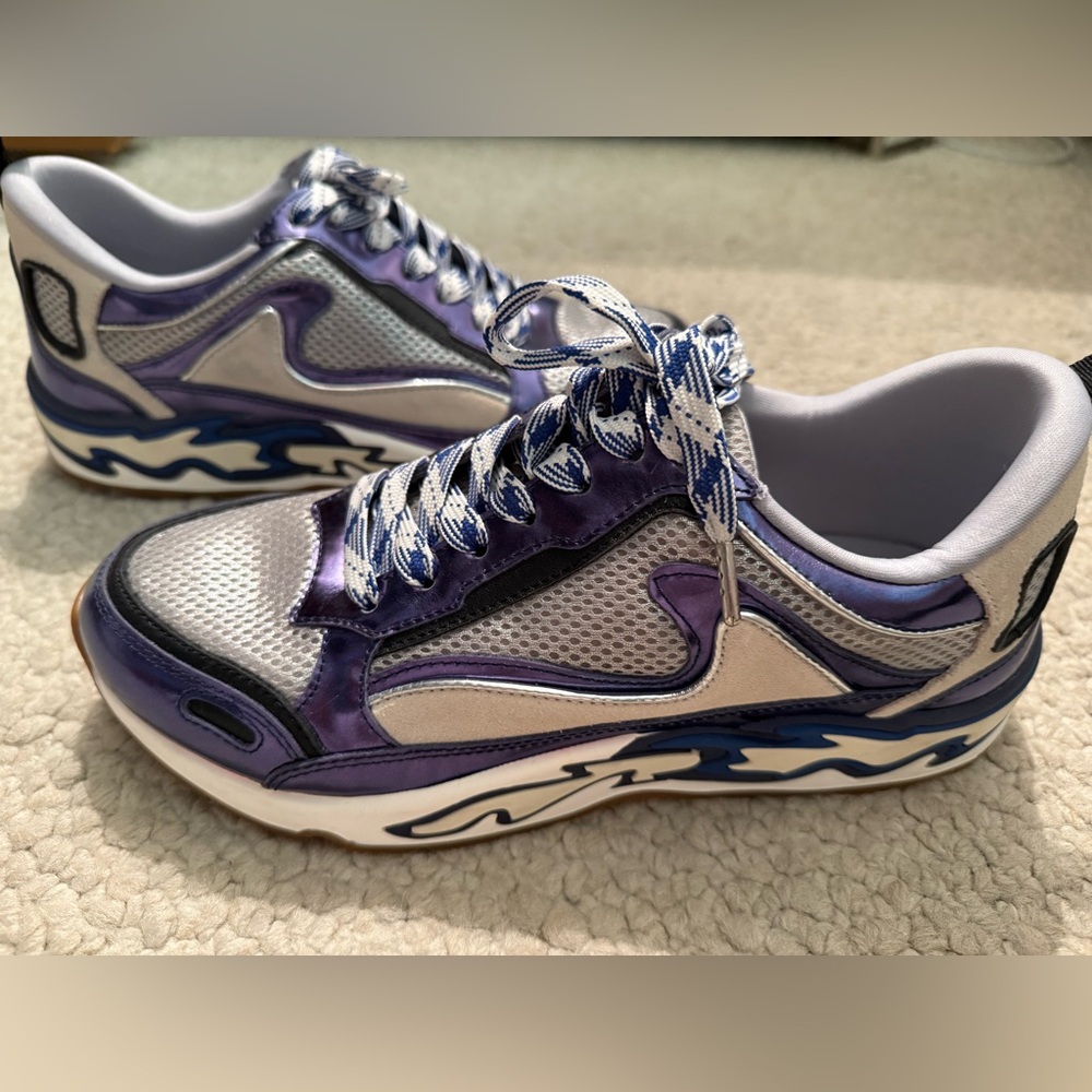 Sandro Blue and Gray Women’s Flame Trainers - Picture 2 of 5